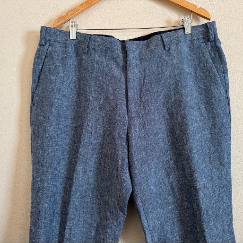 J. Crew 100% Linen Thompson Blue Suit Pants Men's 38*32